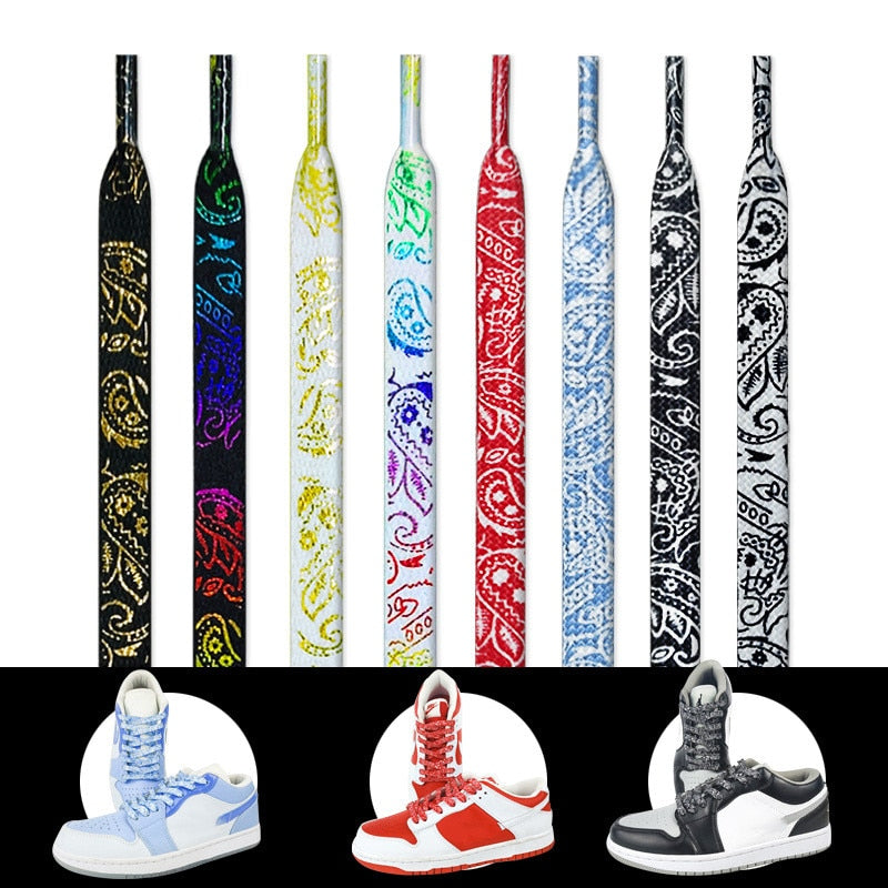 Bandana Print Flat Shoelaces