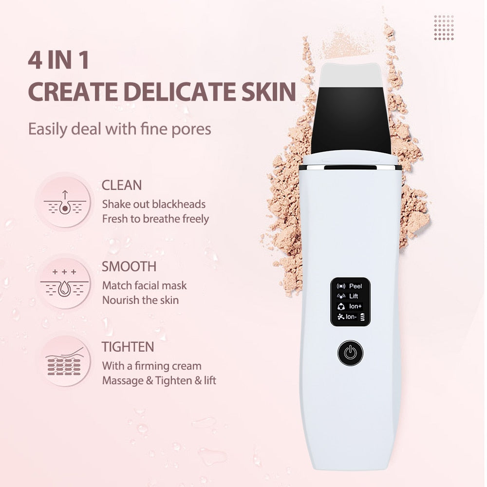 7in1 Facial Massager + Ultrasonic Skin Scrubber Combo