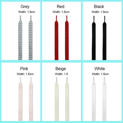 Flat Multi-Pattern Shoelaces 1.5cm/2cm/3cm